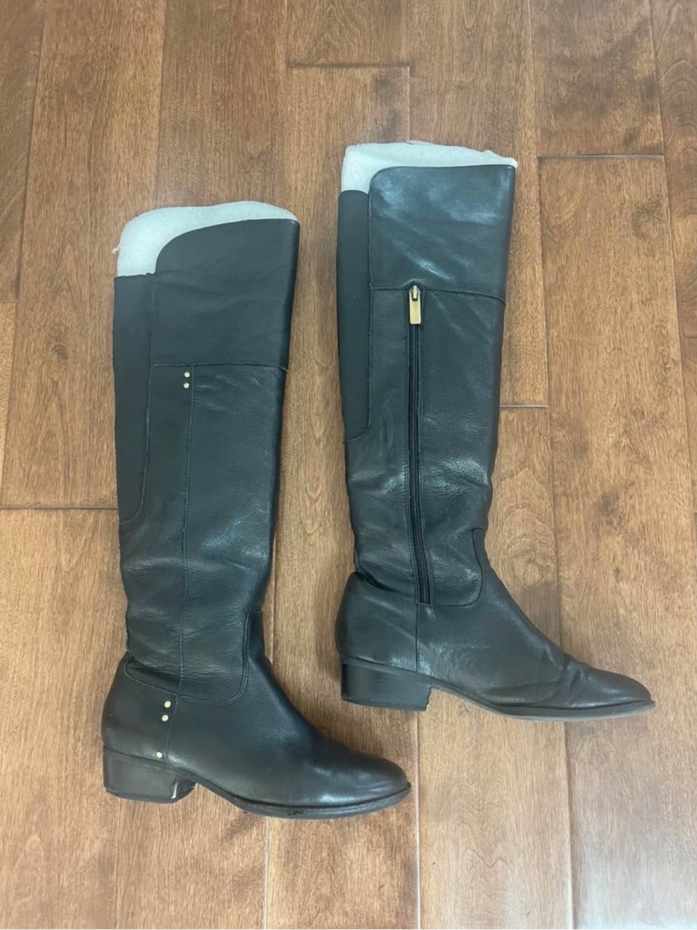 Dolce Vita Black Leather Knee High Riding Boots Size 7.5